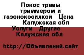 Покос травы триммером и газонокосилкой › Цена ­ 300 - Калужская обл. Услуги » Другие   . Калужская обл.